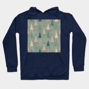 Sage Green Minimal Christmas Trees Hoodie